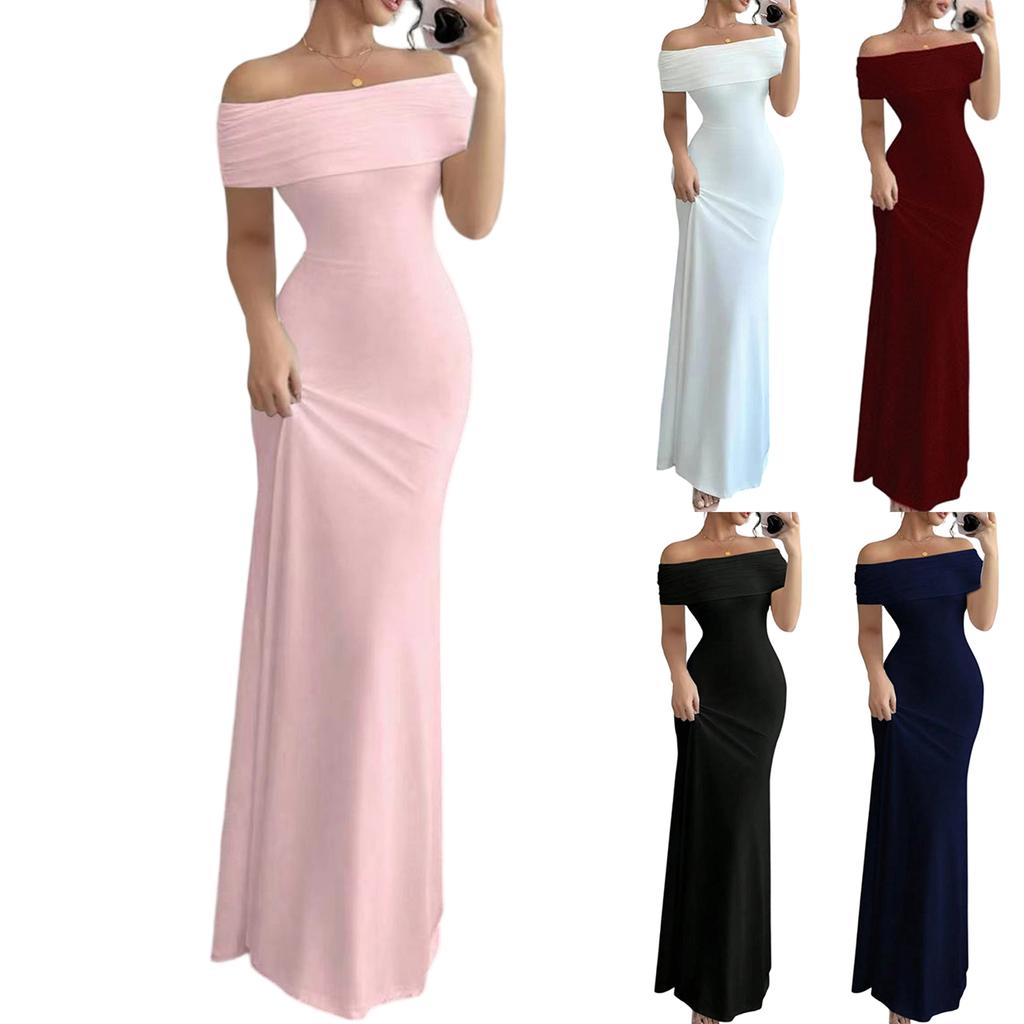 Womens Summer Dresses Short Sleeve Round Neck Loose Sundresses