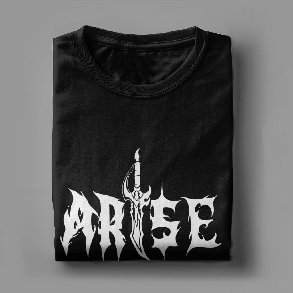 Herren T-Shirt ARISE! 005 Solo Leveling Sung Jinwoo Neuartige Baumwoll-T-Shirts Kurzarm T-Shirts Rundhals Kleidung Geschenkidee