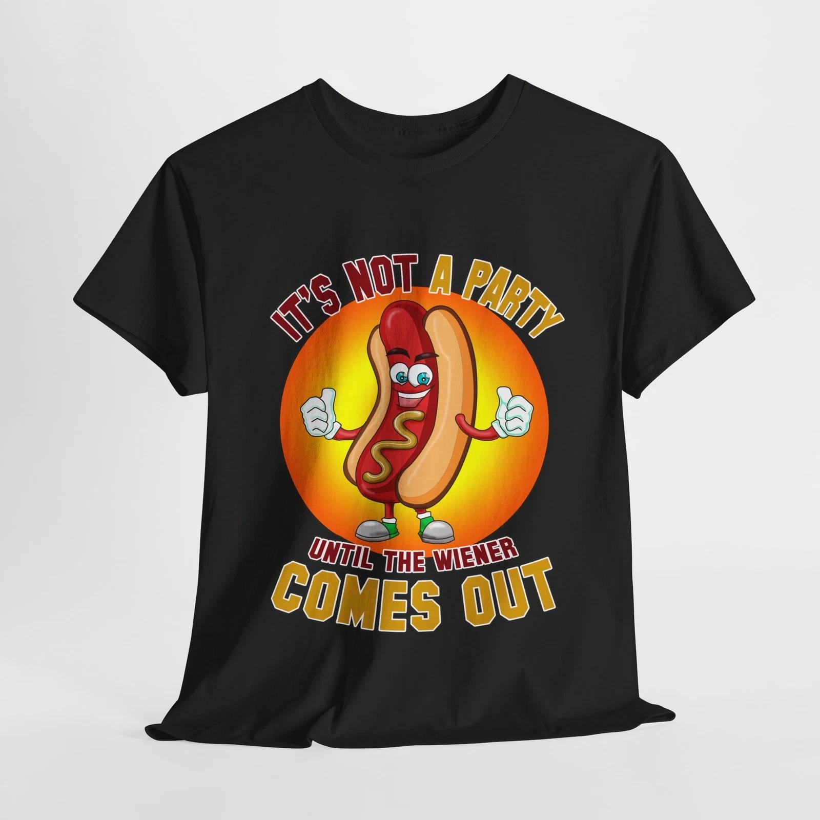 Funny Wiener Party Unisex Tee, Celebration Shirt, Party Animal Top, Humorous S
