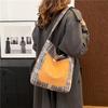 Street Style Plaid Shoulder Bag For Daily Use With Magnetic Closure And Phone Pocket