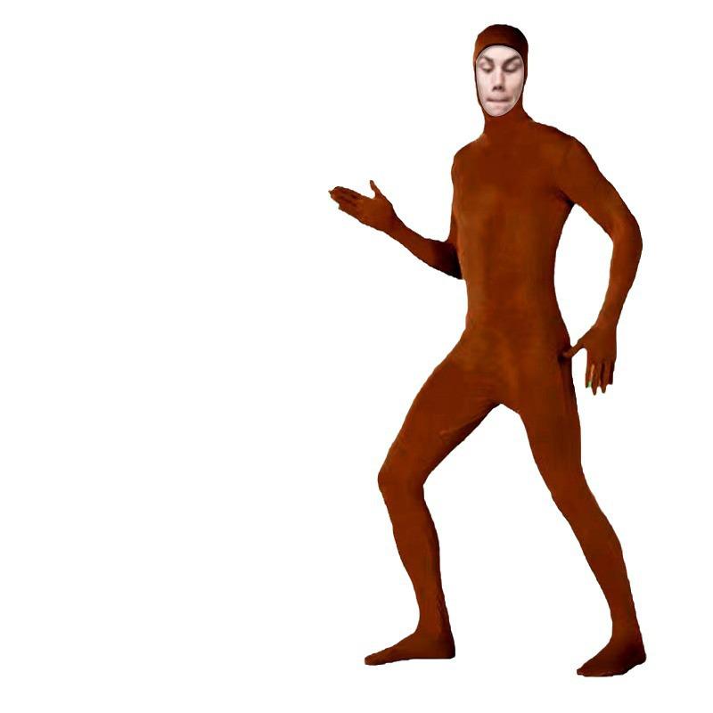 Herren Schwarzer Ninja Cosplay Anzug - Erwachsener Halloween Unsichtbarkeits-Jumpsuit für Bühnenauftritte.