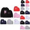 BTS-Sweatshirt mit Printmuster und Fleecefutter für jugendliche Fans