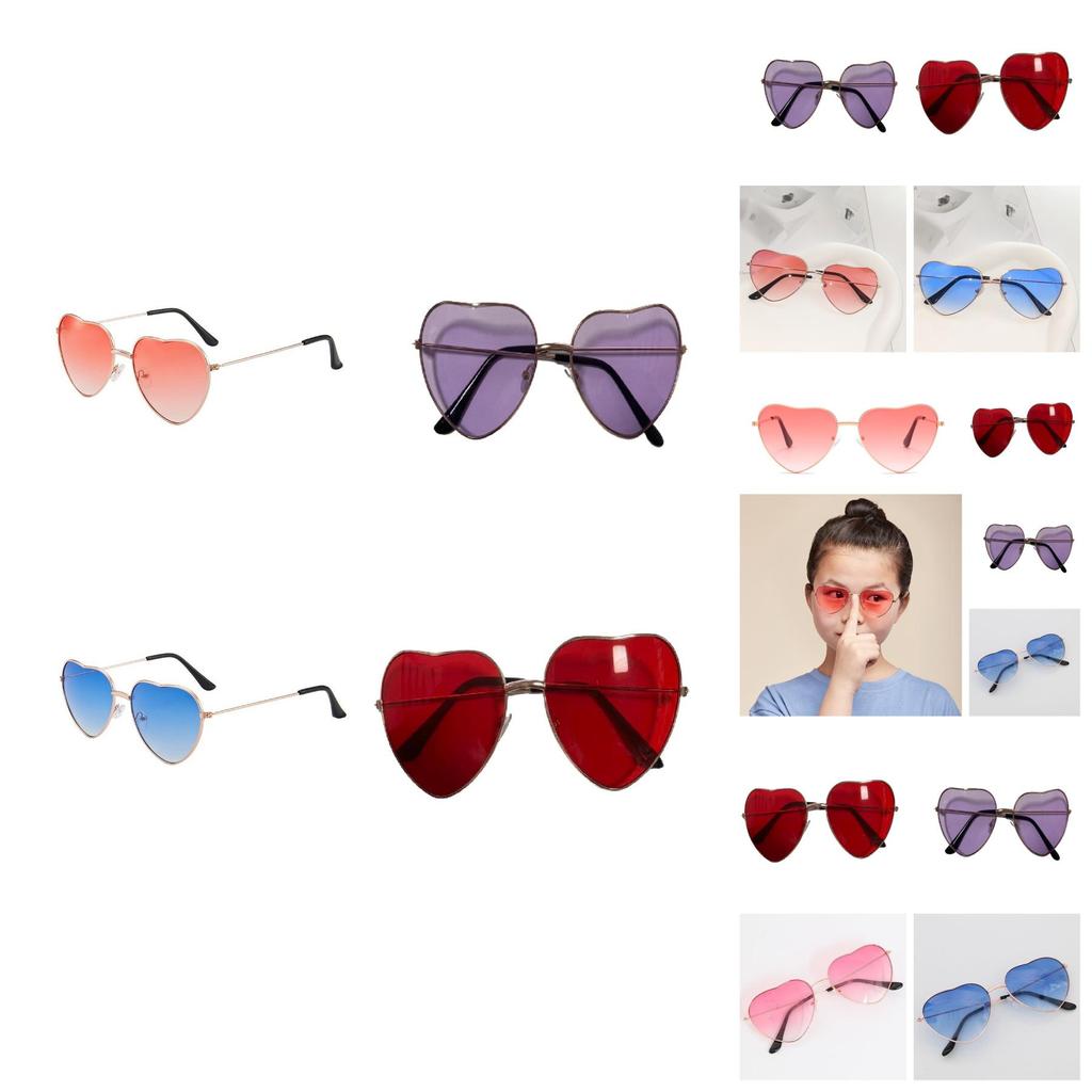 Trendy Heart-shaped Metal Eyewear With Ocean Lenses For Women Perfect For Parties And Performances
