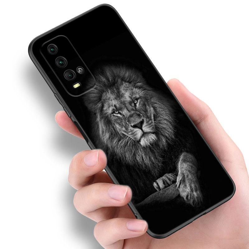 Lion Alpha Male Cub Telefon Fall Für Xiaomi Redmi Hinweis 5 6 9T K20 K40 K50 Pro 7A 8A 9A 9C 9i 10A 10C A1 S2 Weiche TPU Schwarz Abdeckung