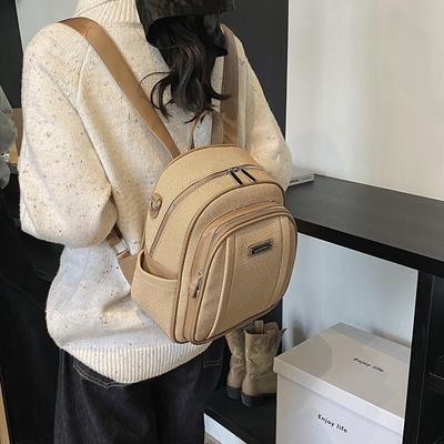 Doppelschulter Damen neue Mode vielseitiger College-Student Schulranzen einfach große Kapazität Rucksack Einzelschulter schräge Umhängetasche