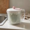 Manual Salad Drier Split Design Transparent Slotted Basket Fruit and Vegetable Dryer