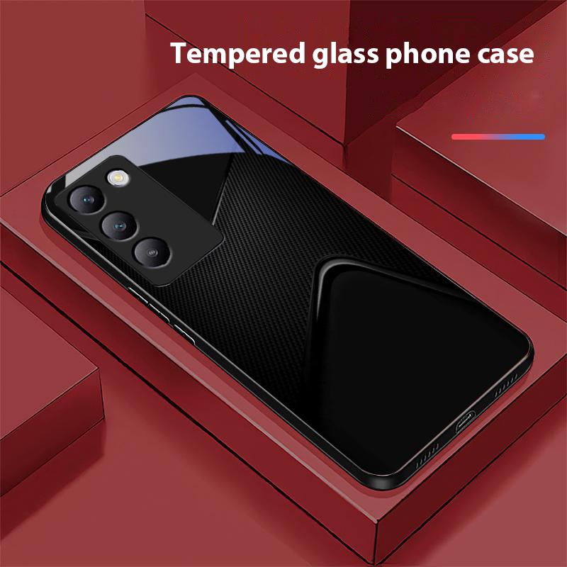Simple And Large For Y72 33S 11 03 36 96 Lite 35 16 Iqoo 12 V40 SE 5G 29 40 21 30 X80 Pro Vivo Tempered Glass Phone Case Black