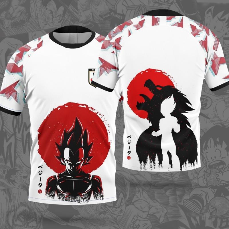 

Dragon Ball Z Goku Japanese Style 3D Soccer Jersey For Men Women Kids Sports Anime Tee Casual S