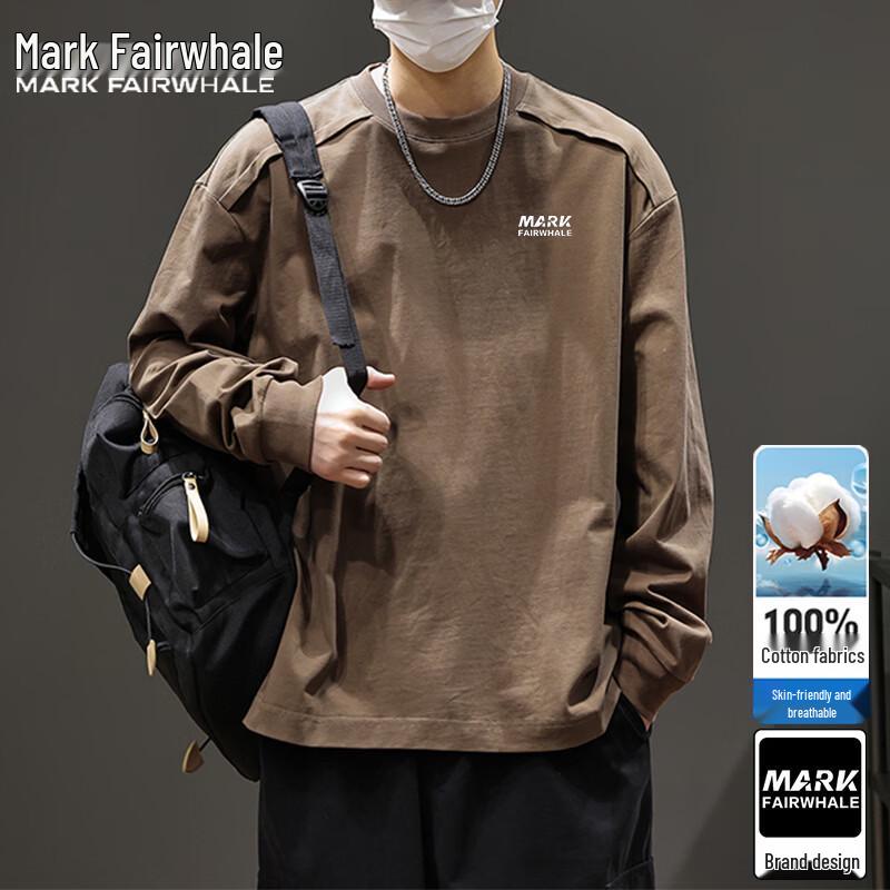 MARK FAIRWHALE Men's Pure Cotton Long Sleeve T-Shirt