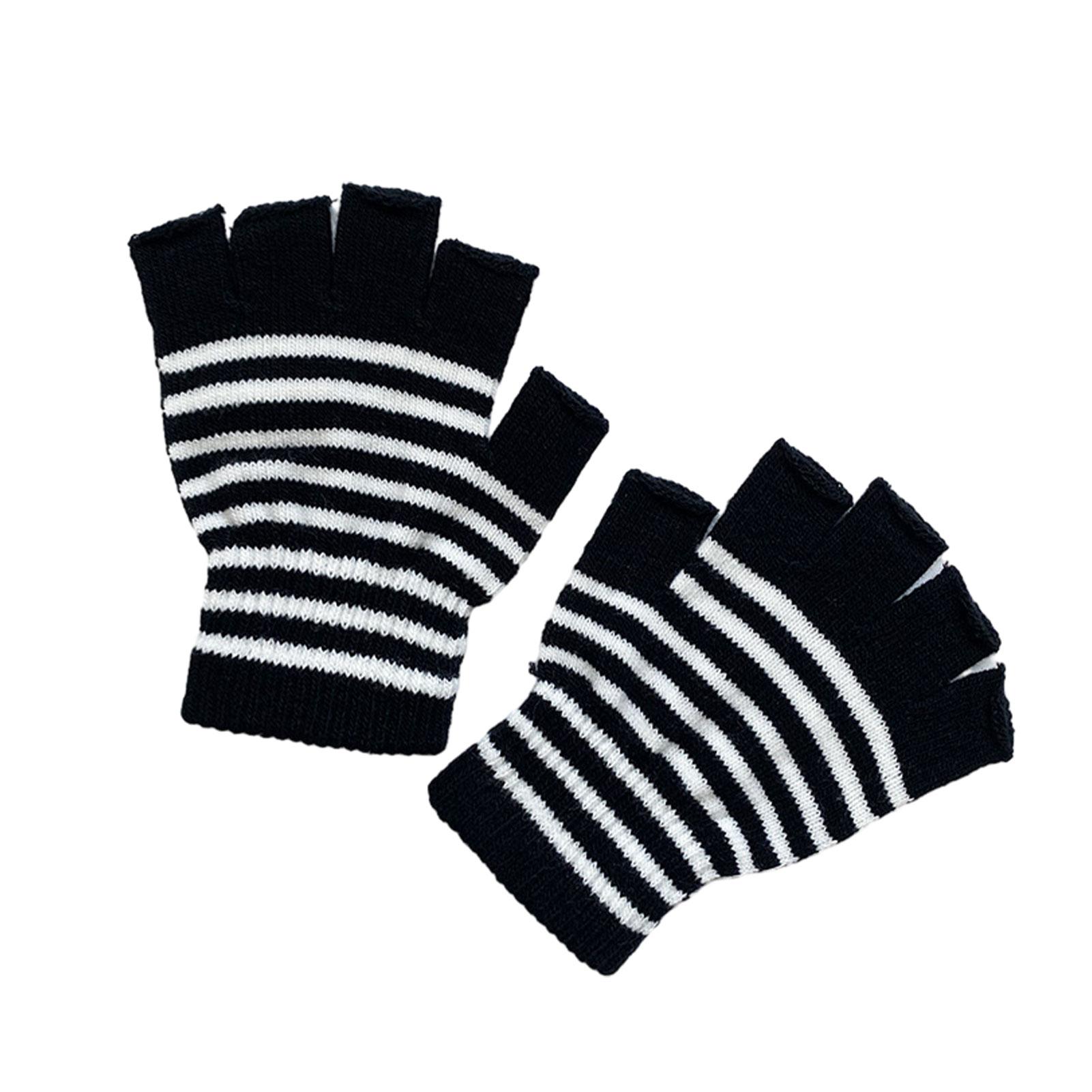 

Теплые и удобные унисекс эластичные перчатки без пальцев универсальные и легко чистятся белый