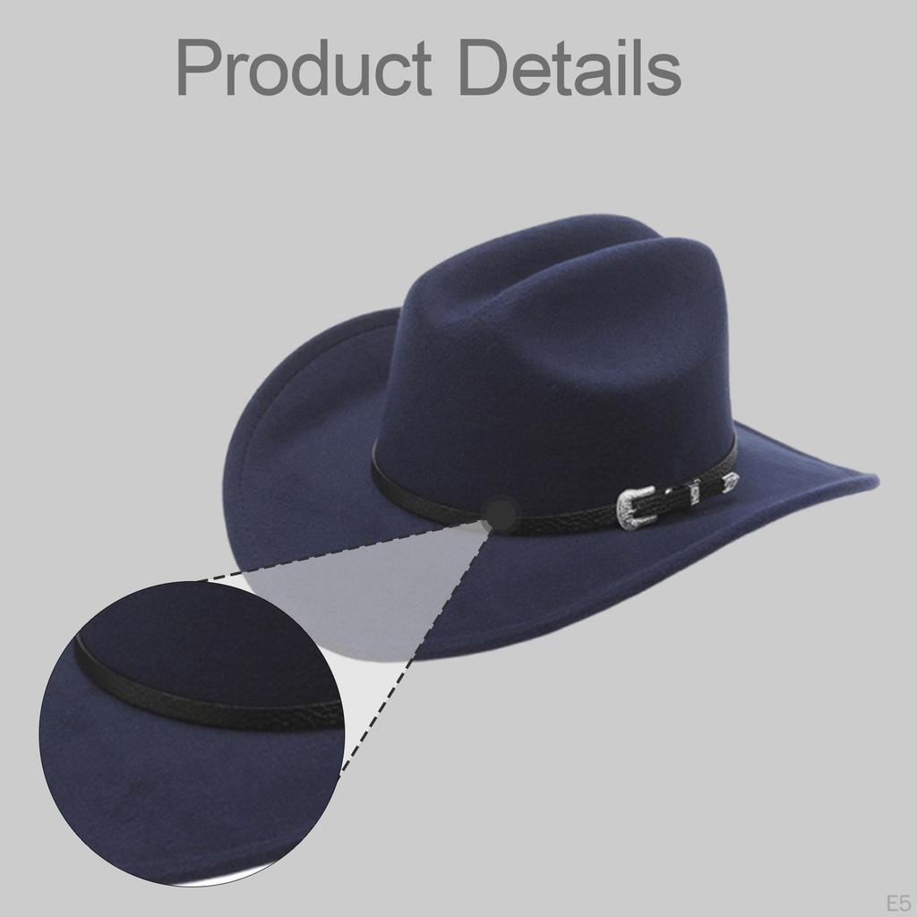 Classic And Trendy Western Cowboy Hat with Adjustable Cord for Shows Carnivals
