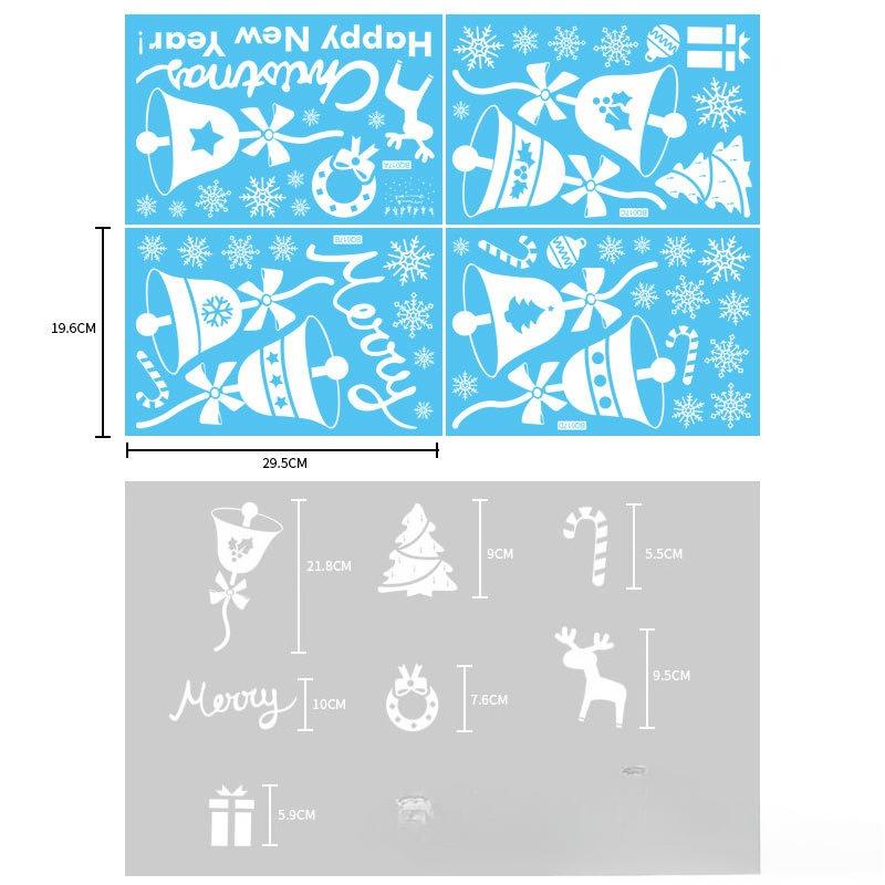Weihnachtsspiegel-Aufkleber, Weihnachtsmann, Schneemann, Elch, Fensteraufkleber, Schneeflocke, Fensteraufkleber, Frohe Weihnachten, Frohes Neues Jahr 2025
