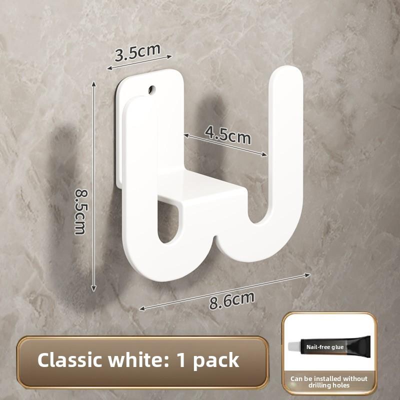 Suport papuci baie montat pe perete fără găurire, suport depozitare pantofi montat pe perete pentru toaletă, cârlig depozitare cu scurgere pentru toaletă