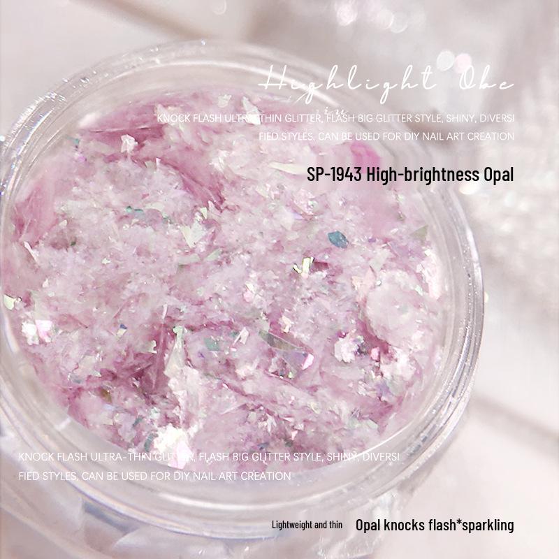

Opal Iridescent Nail Art Powder and Sequins Set