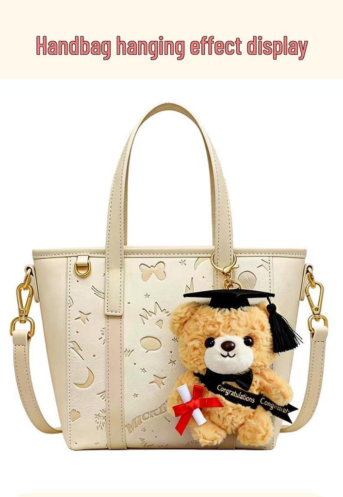 Graduation Bear Plush Toy with Doctoral Hat - Perfect Commemorative Gift for Graduation Season