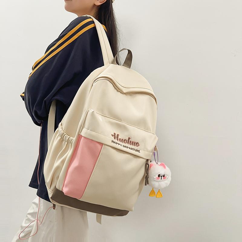 Школьный рюкзак с цветными блоками для учеников средней школы — фото 5