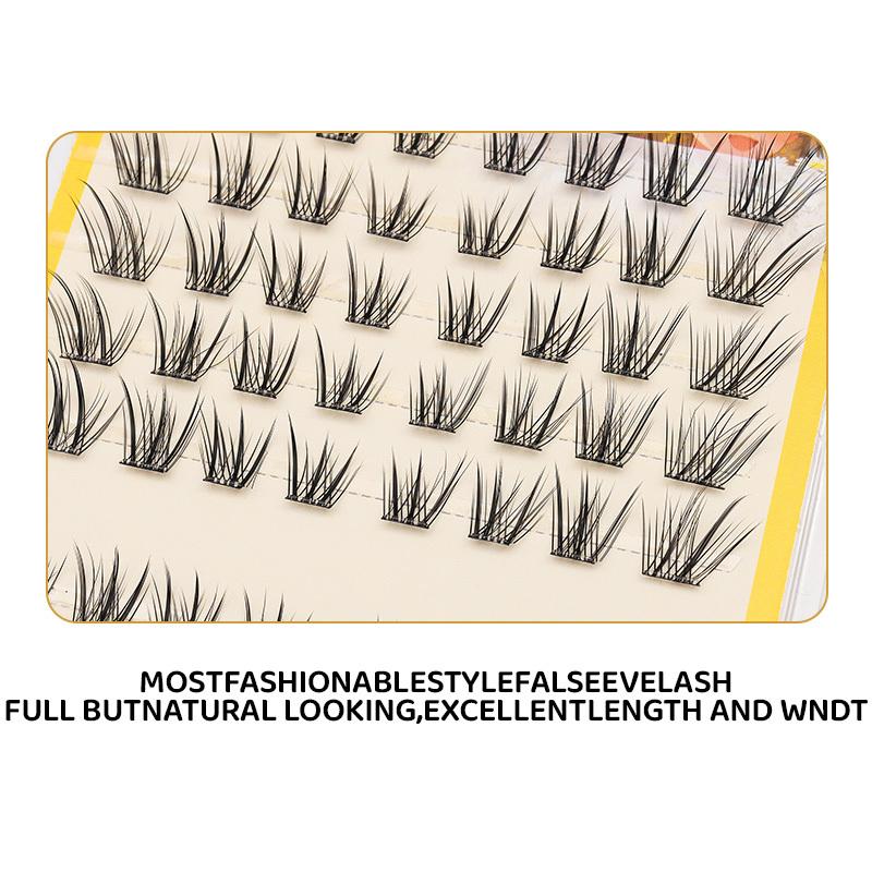10 Rows Cluster Cat Eye No Glue Lashes Reusable Self Adhesive Glue Free Eyelash Natural Lash Manga Anime Lashes Cluster