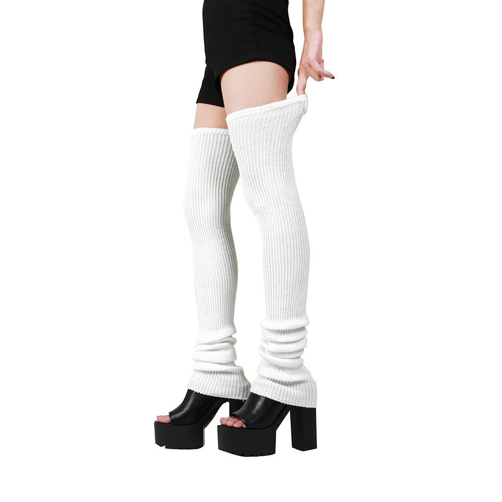 90cm Fashion Knitted Stacked Sock Sleeves Calf Sock Sleeves Slim Leg Stockings Women's Leg Sock Sleeves