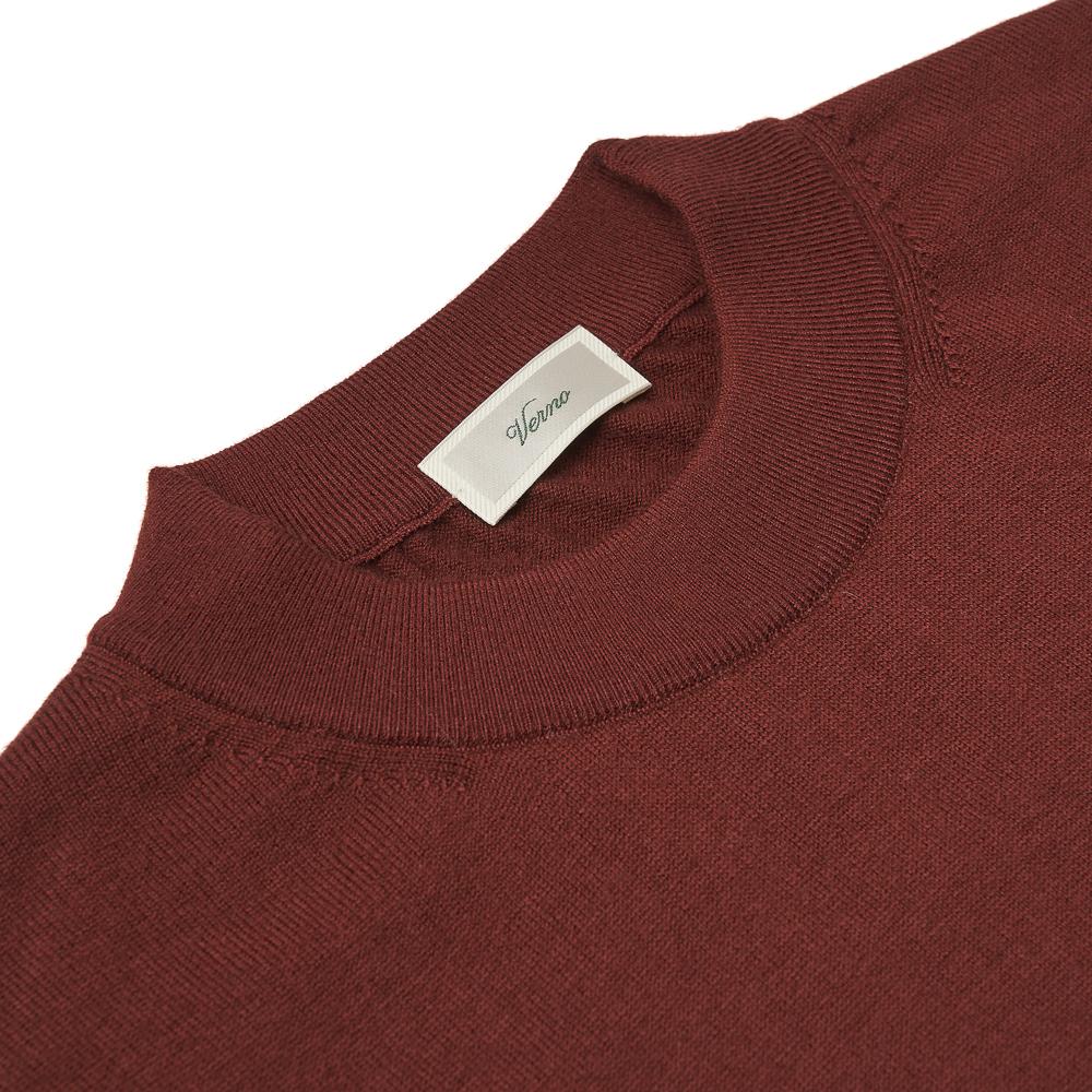 VERNO [Casual] Cashtouch Crew-Neck Knit Maroon_Relax-Fit