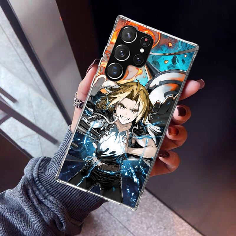 F-Fullmetal Alchemist Anime Phone Case For Samsung Galaxy S23 S24 S25 Edge S26 Ultra S22 + S21 Plus S20 FE Cover Silicone Print