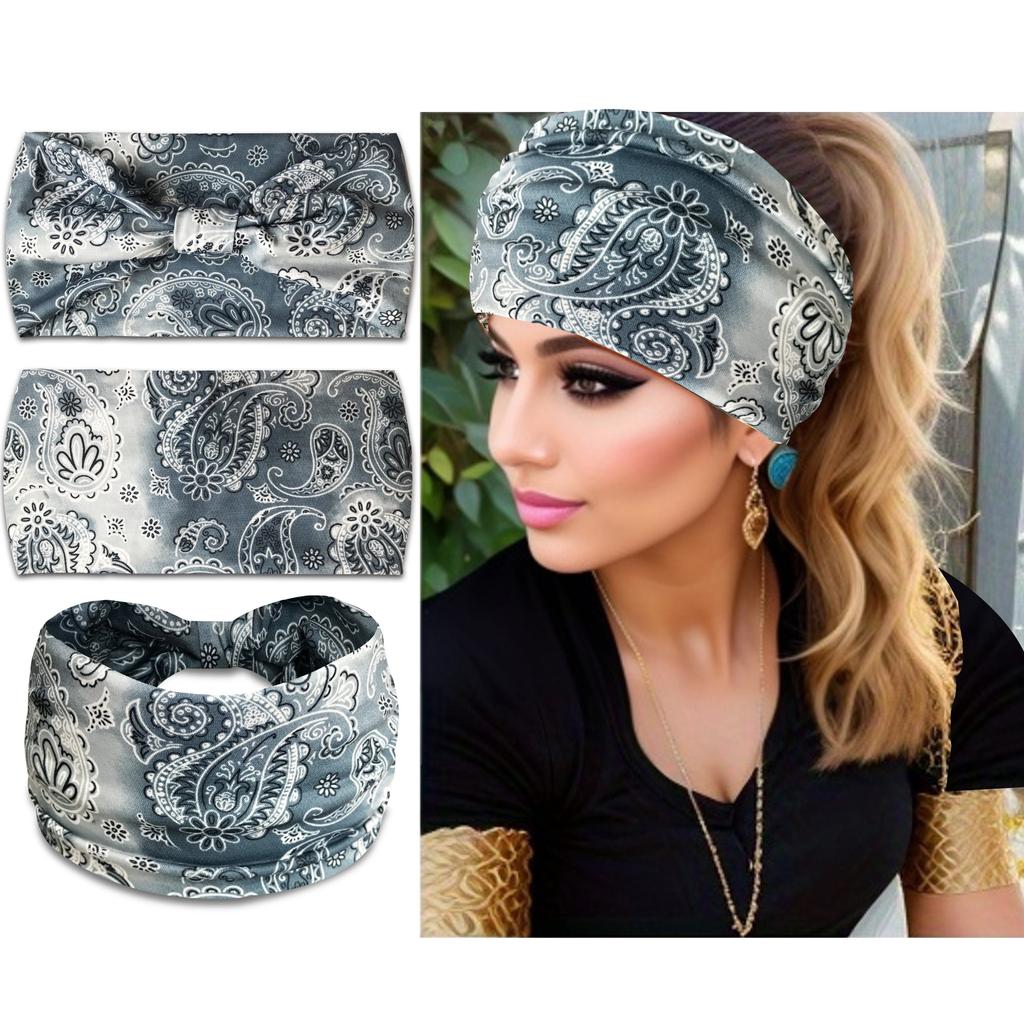 [Versatile Sports Yoga Hairbands Women] Bohemian Style Knitted Elastane Headbands - Versatile Sports and Yoga Hairbands for Women | Non-Slip