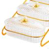 Dried Box Ornament 3 Tier Gifts Storage Versatile Vegetables Breakfast Tray Snack Holder for Holiday
