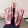 Printed Imitation Silk, Small Fragrant Silk Scarf, Square Scarf, High-End Shawl, Versatile Neck, Small Square Scarf, Headscarf, Women'S Scarf.