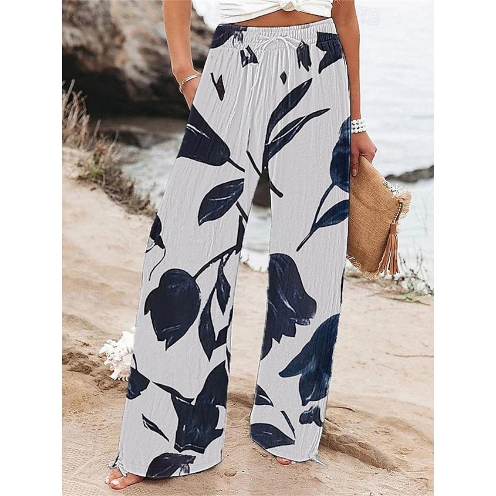 Striped Loose Wide-leg Pants Thin Slouchy Straight Casual Pants Women Drawstring Floor Length Pants Lazy Sweatpants 2026 Summer