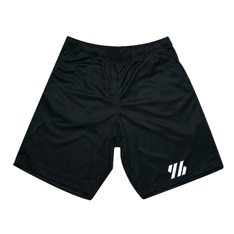 

Летние шорты для фитнеса, мужские спортивные брюки для бега, свободные эластичные быстросохнущие спортивные штаны, сетчатые баскетбольные тренировочные шорты L чёрный