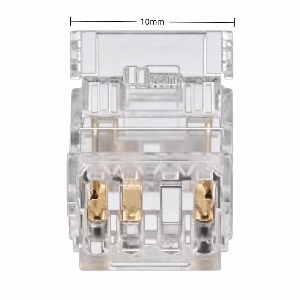 10pcs Transparent LED Strip Connectors 10mm Solderless LED Connectors  Home Use