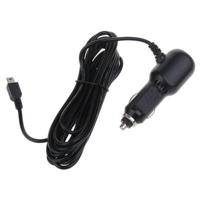 Upgraded Dash Cam Charger Mini-USB Car Charger with Single USB Port 3.4m/11ft Cable 12V-24V Input Portable Chrager