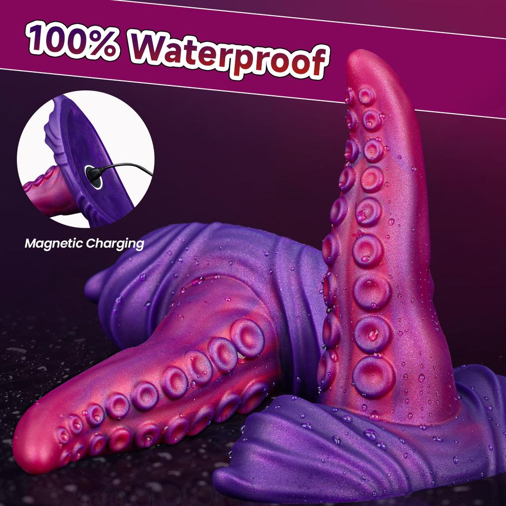 Vibration Dildo Strong Suction Cup Octopus Tentacle Harem Electric Anal Plug