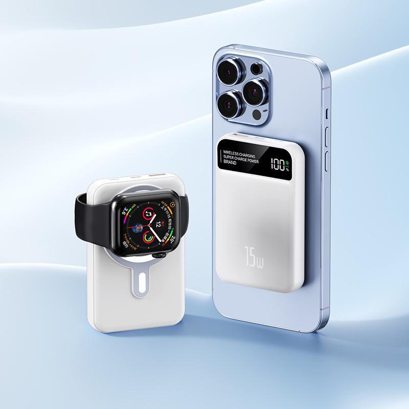 

Совместимо с часами, Bluetooth-гарнитурами, телефонами, беспроводными зарядными устройствами и портативными зарядными устройствами мощностью 22,5 Вт с функцией быстрой зарядки. 100,000 mAh белый