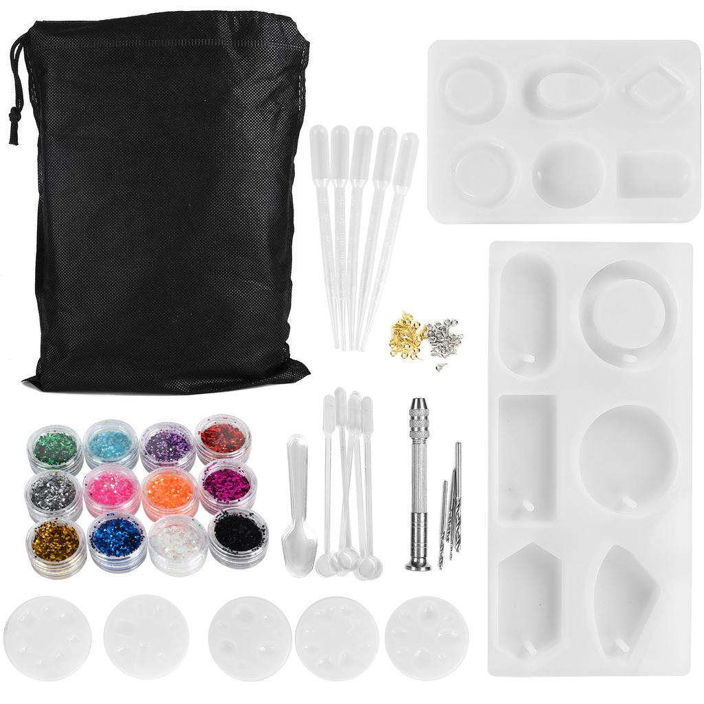 Craft Jewelry Pendant Silicone Mold DIY Craft Pendant Making Mold Screw Eye Pin Set