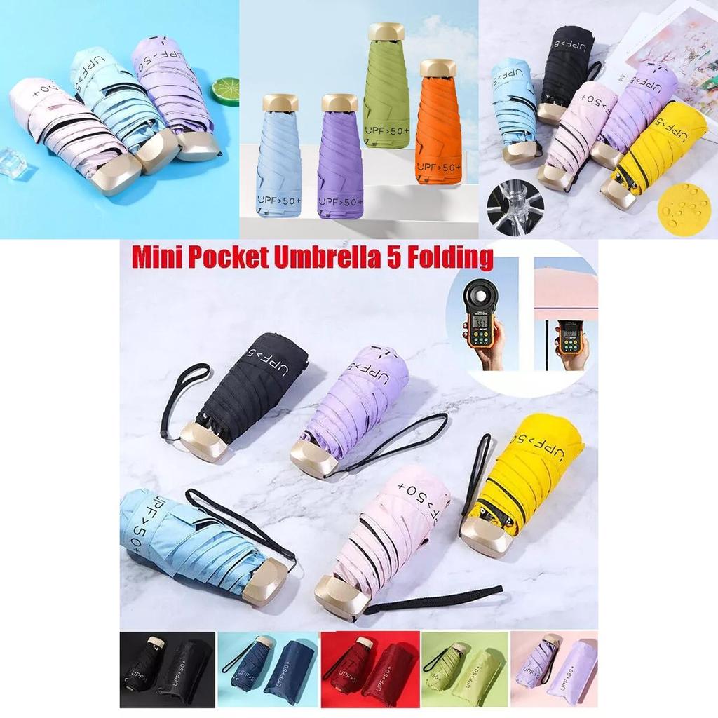 Stylish And Compact Folding Sun Umbrella For Women With Uv Protection And Rain Shield