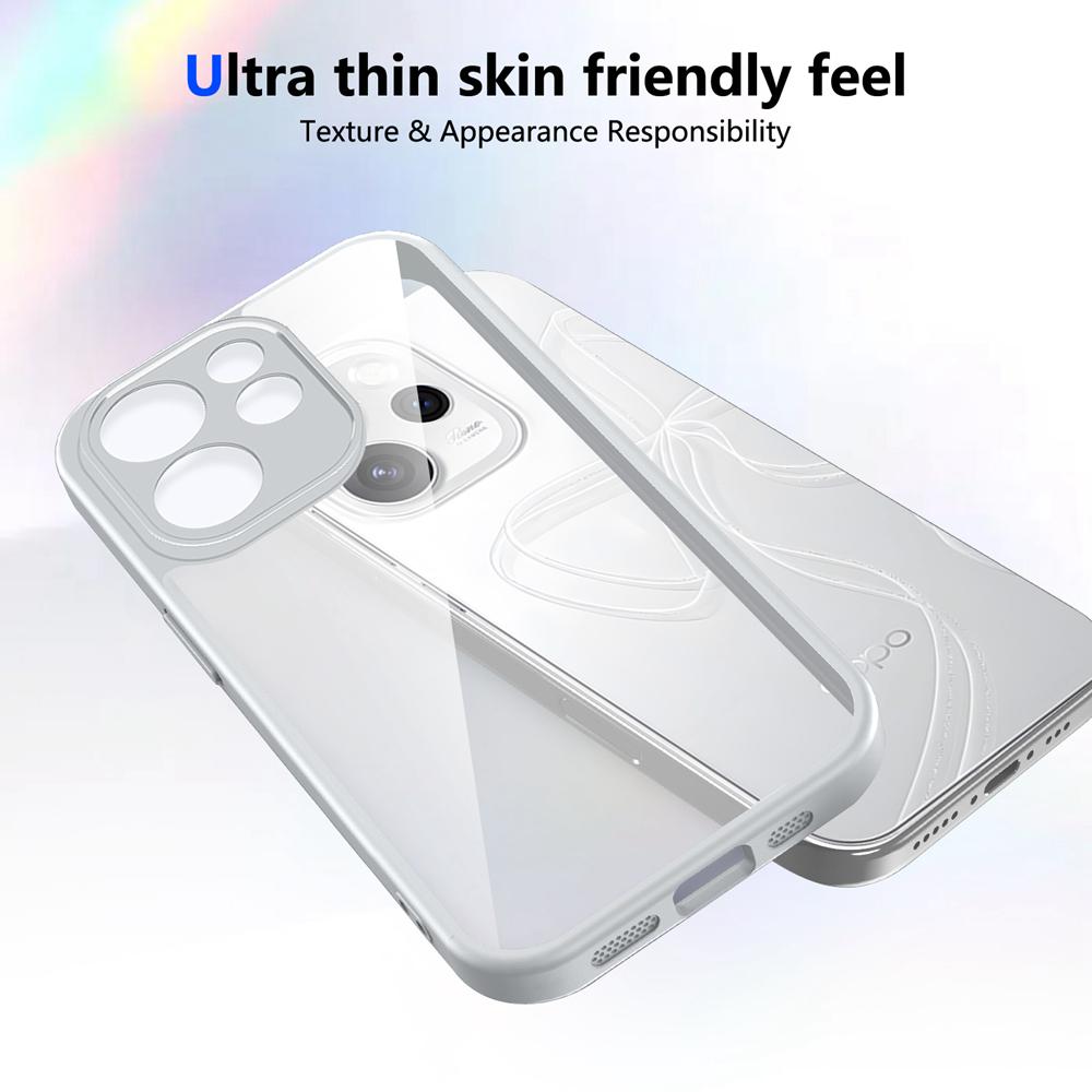 KEYSION Transparent Phone Case for OPPO Reno15 Pro Max 5G Soft Silicone+PC Clear Shockproof Phone Back Cover for OPPO Reno15 F 5G