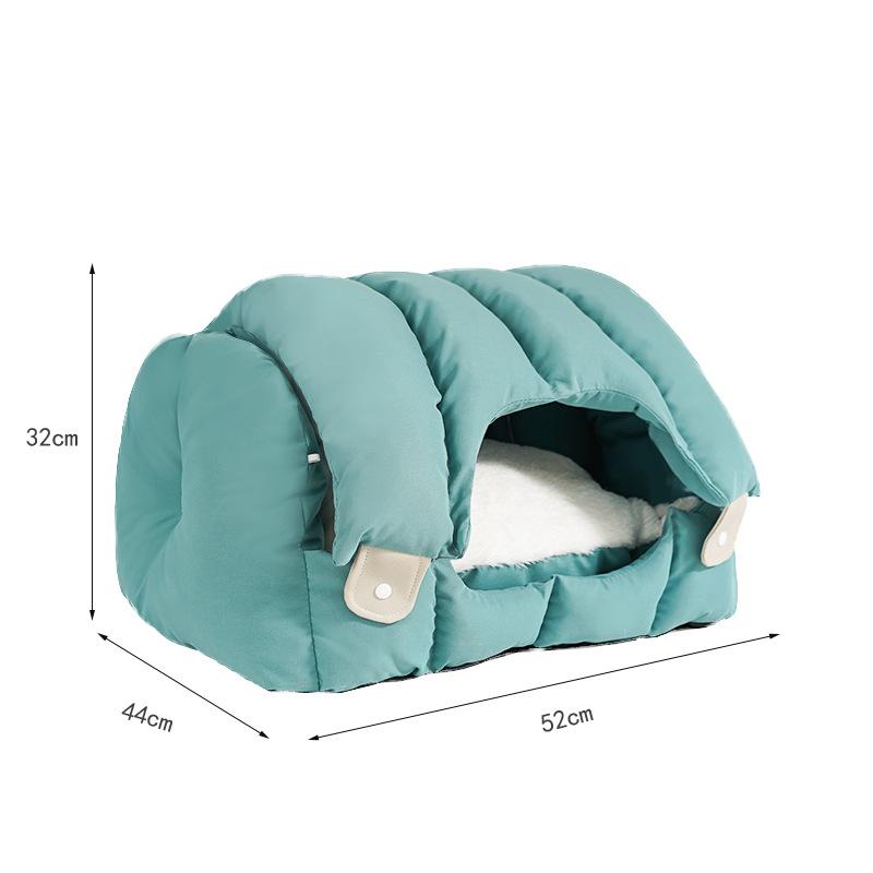 

Двойное арочное гнездо для кошек, полностью закрытое теплое гнездо для кошек, мягкий и удобный диван-гнездо для домашних животных, универсальное гнездо для кошек и собак 52*44*32 cm