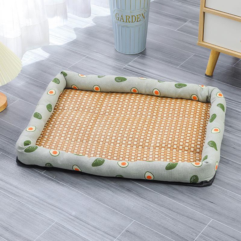 Summer Cool Pet Bed: Rattan Mat for Dogs and Cats