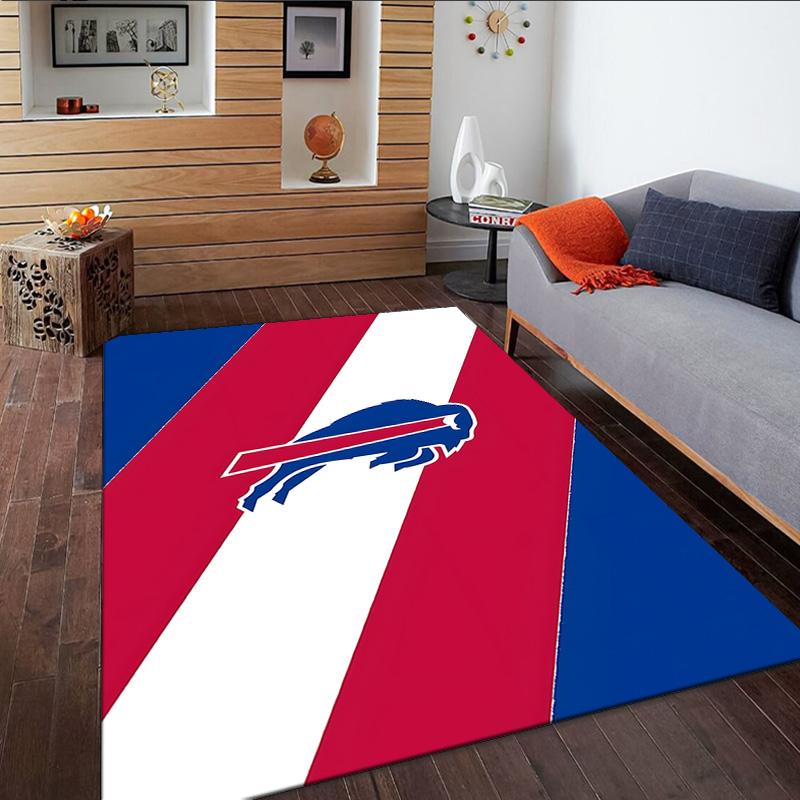Bills Logo Carpet, Kitchen Rugs, Yoga Mat, Non-Slip Mats, Rug for Bathroom, Living Room Bedroom, Camping Rugs Christmas Gift