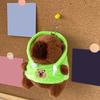 Sweet Plush Hoodies Capybara Keychain Pendant Lovely Hangings Decorations Keyring Charm for Purse Bag Backpack Handbag