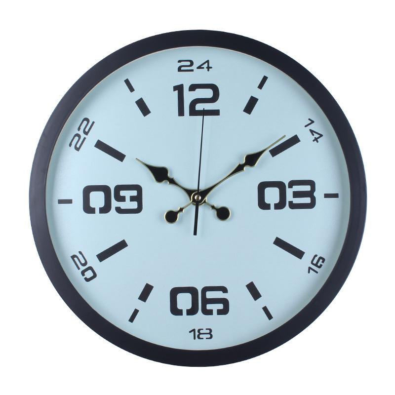 Бесшумные пластиковые настенные часы Гостиная Спальня Креативные Простые Современные Настенные часы Декоративные часы 40CM [style] 1