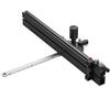 Precision Miter Gauge, Standard Slot 19 X 9.5 Mm, Aluminum Alloy Table Saw Miter Gauge with 61 Cm Grating 15 Angle Stops Adjustable Spring Loaded