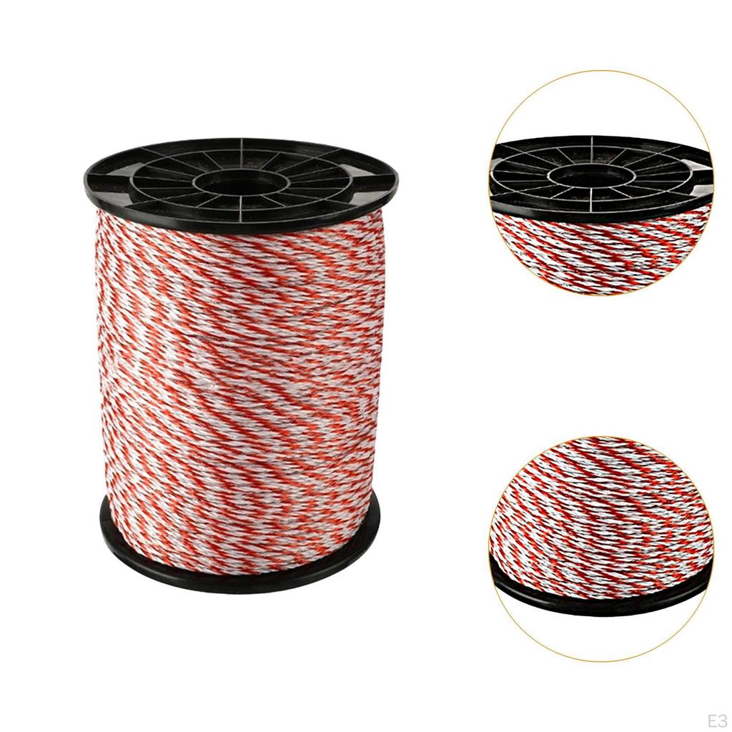 Conductive Fence Line for Temporary Grazing Lightweight Reliable Conductivity Flexible 2mm Thick