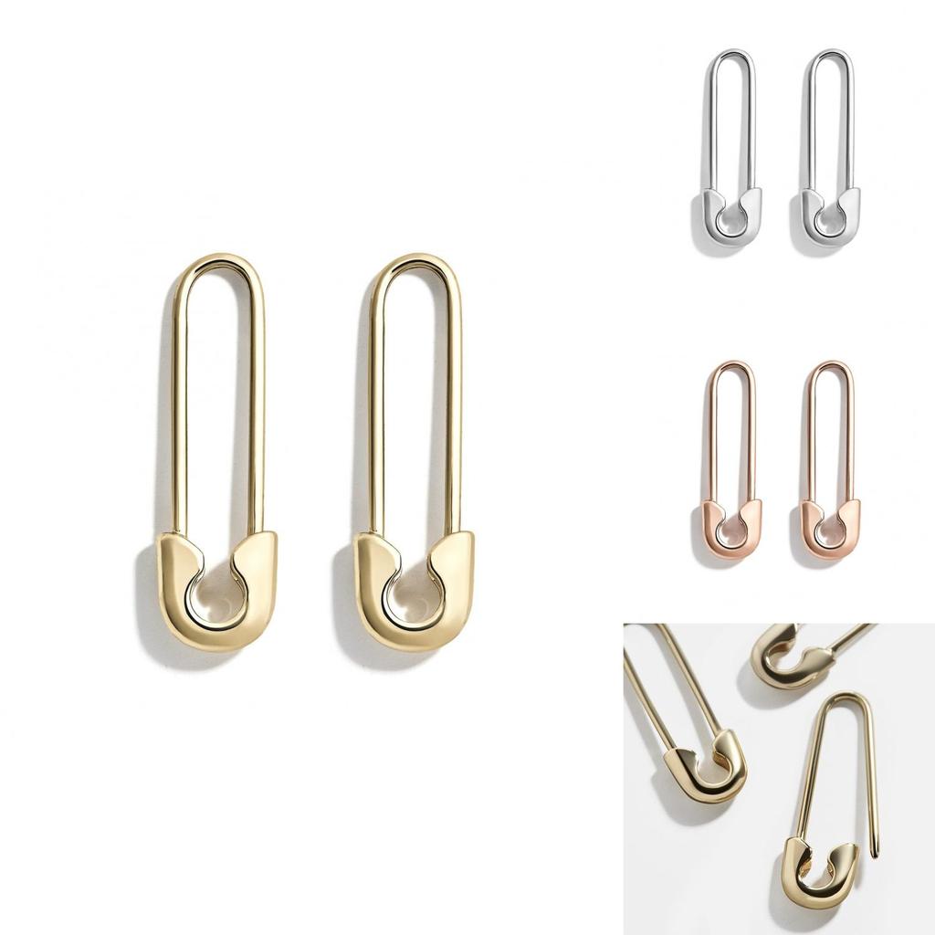 Elegant Geometric Alloy Earrings Trendy Oval Design In Gold And Rose Gold