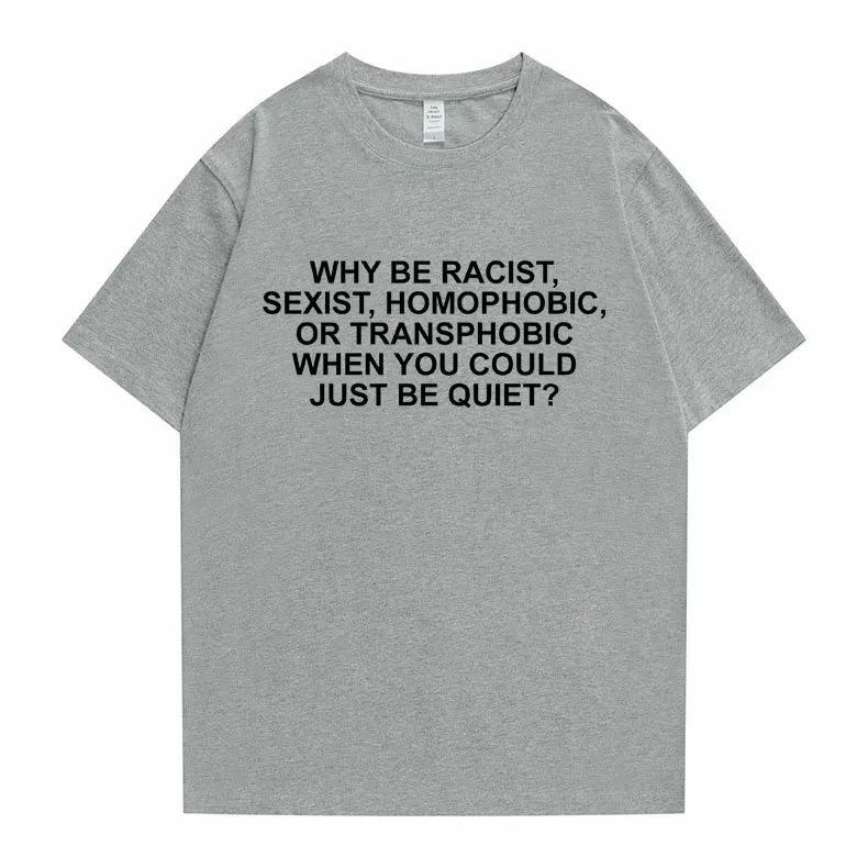 Why Be Racist Frank T-shirt Male Blond Hip Hop Trend Tshirt Ocean Hip-Hop  T Shirt Men Women Casual  Short Sleeve
