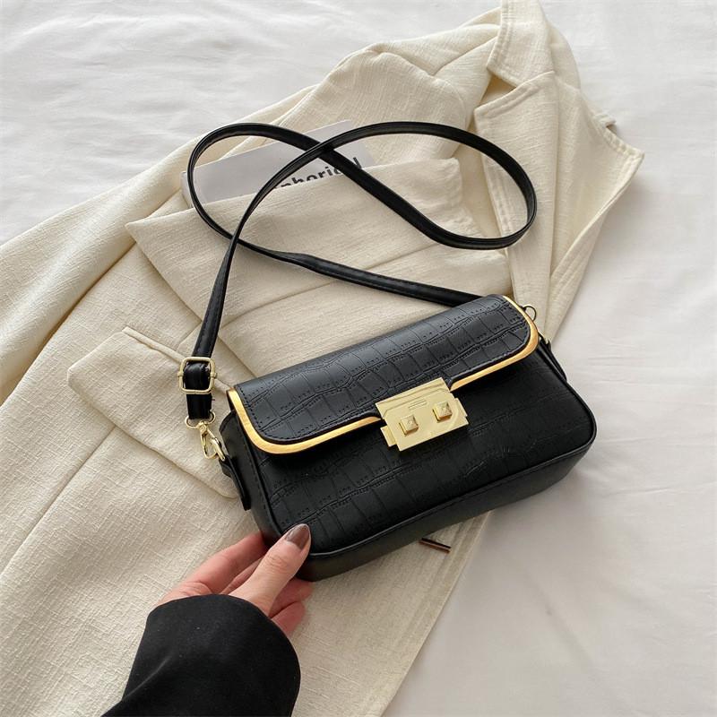 Chic Stylish Small Square Bag Elegant Solid Color Shoulder Crossbody Purse For Daily Use