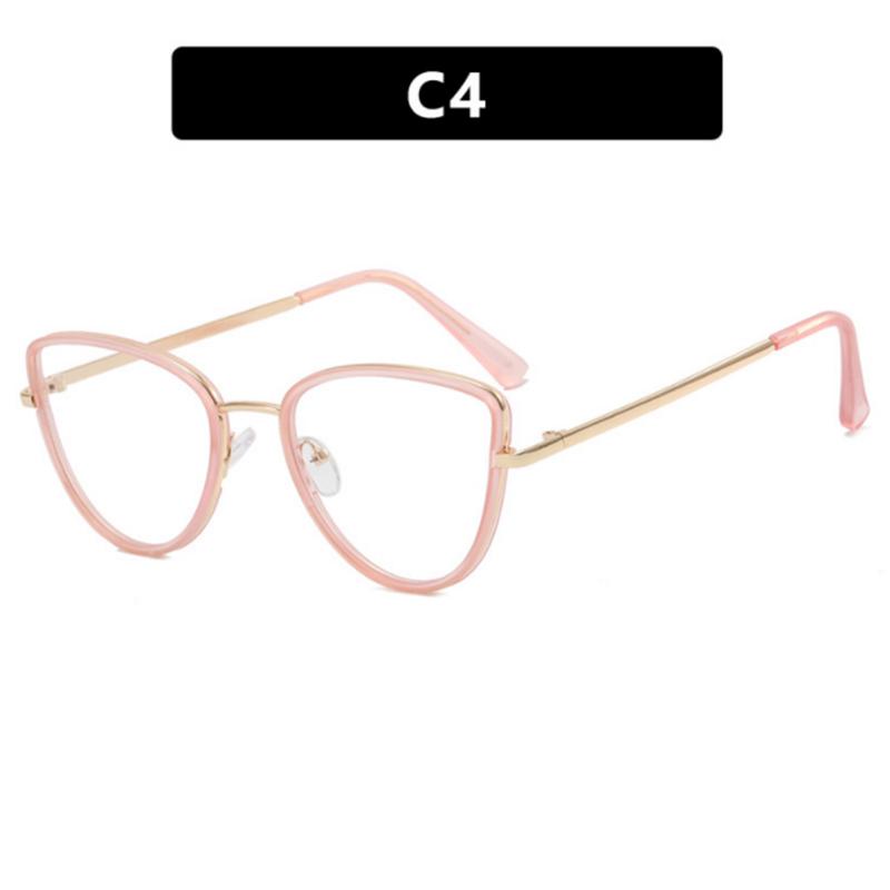 1.67 1.74 -8 to +8 Cat Eye Metal Frame Clear Glasses Myopia Nerd Spectacles Fashion Hyperopia