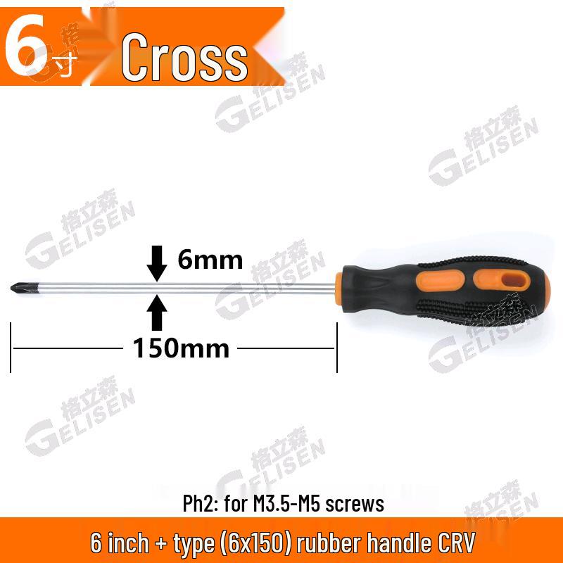 Industrial Grade Magnetic Phillips and Slotted Rubber Plug Screwdrivers