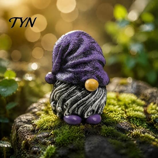 Colorful Yard Decor Hat Gnome Resin Statue, Faceless Dwarf Figurine with Wrinkled Hat, Cute Gnomes Waterproof Garden Ornament, Indoor Tabletop