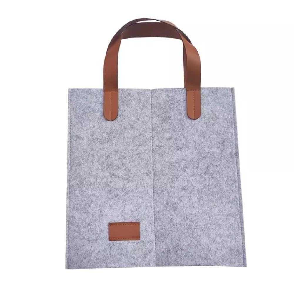 Solid Color Wine Bag Single Double Wine Carrier Bag Simple Felt Bag